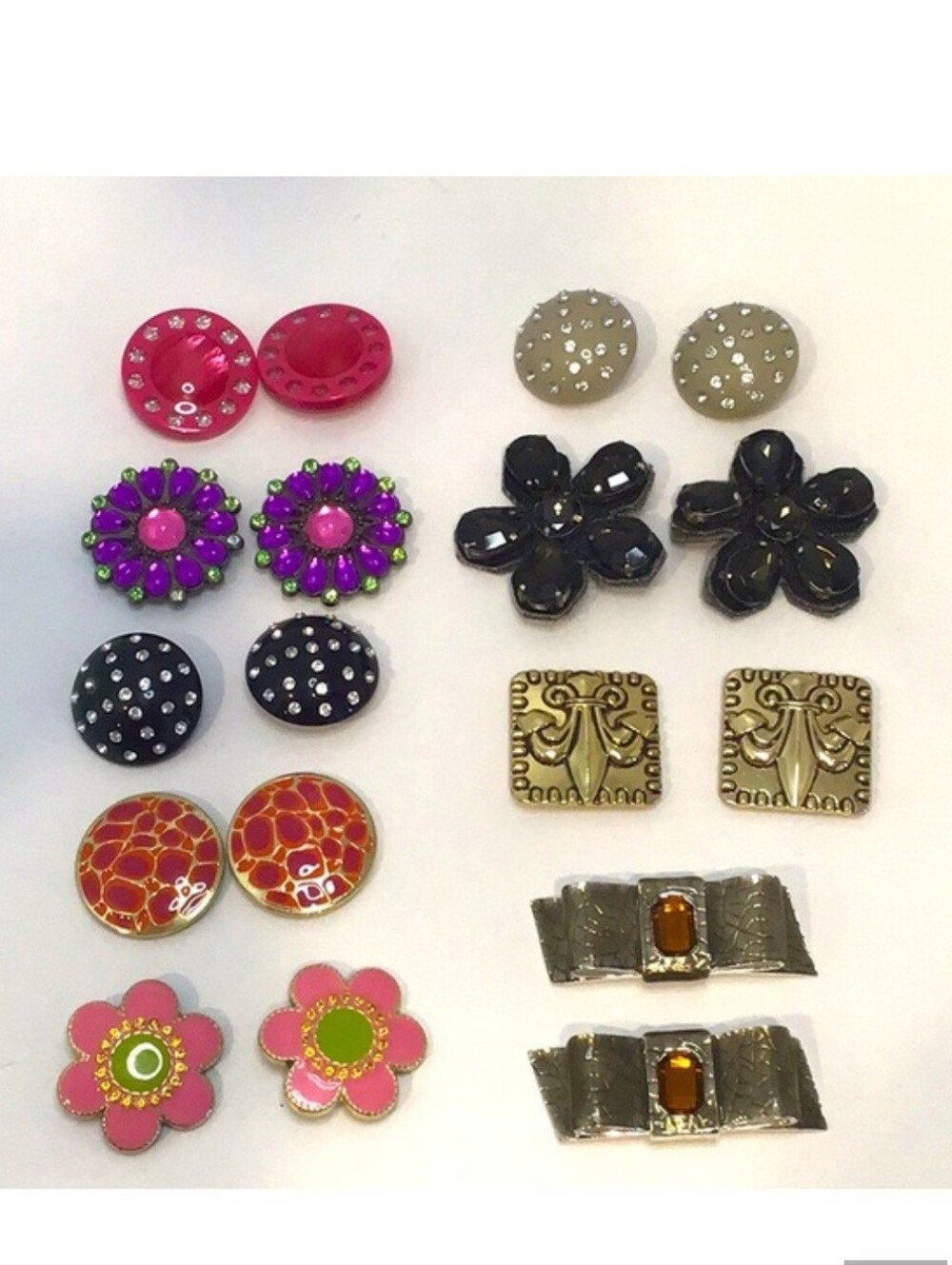 🌺 BUTTONS - 9 Sets of Decorative Button Snaps